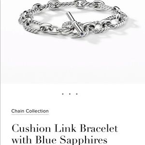 Silver link bracelet with 2 Sapphires